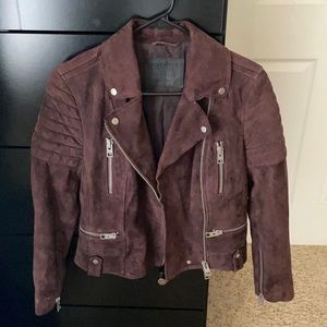 All Saints Suede Biker Jacket